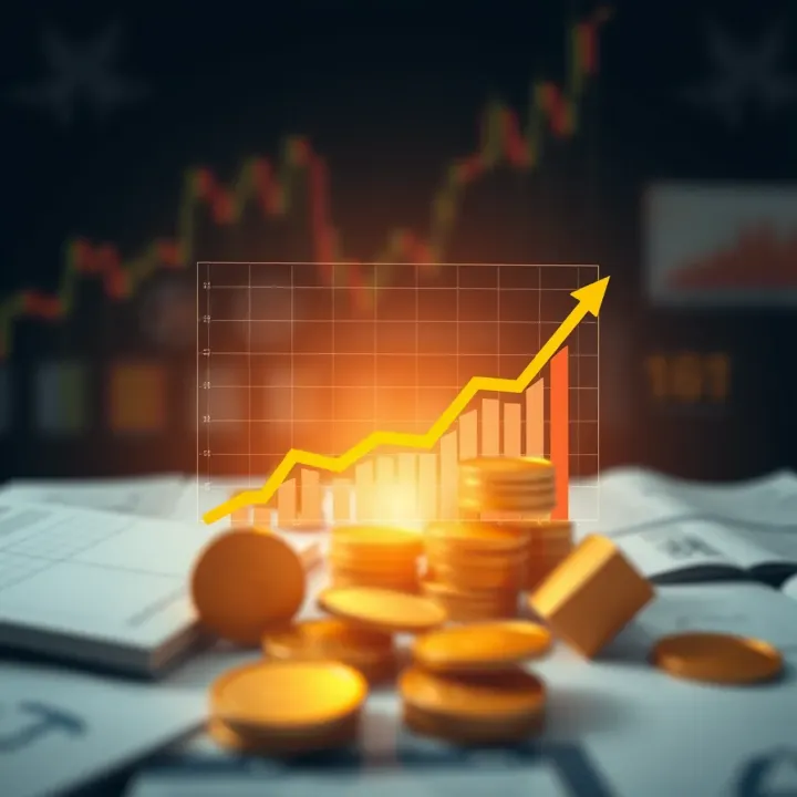 Illustration of online commission earnings and growth graph symbolizing financial benefits