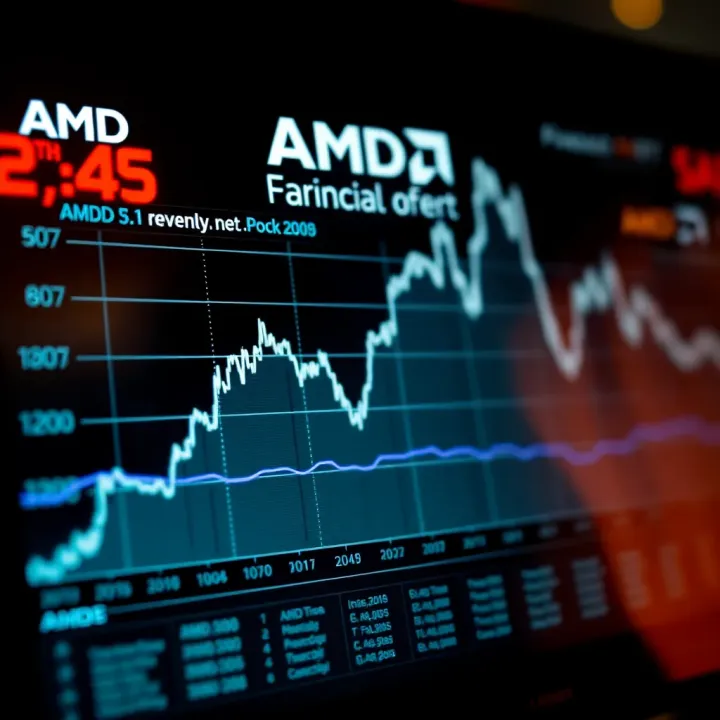Graph showing AMD's quarterly revenue and net income trends