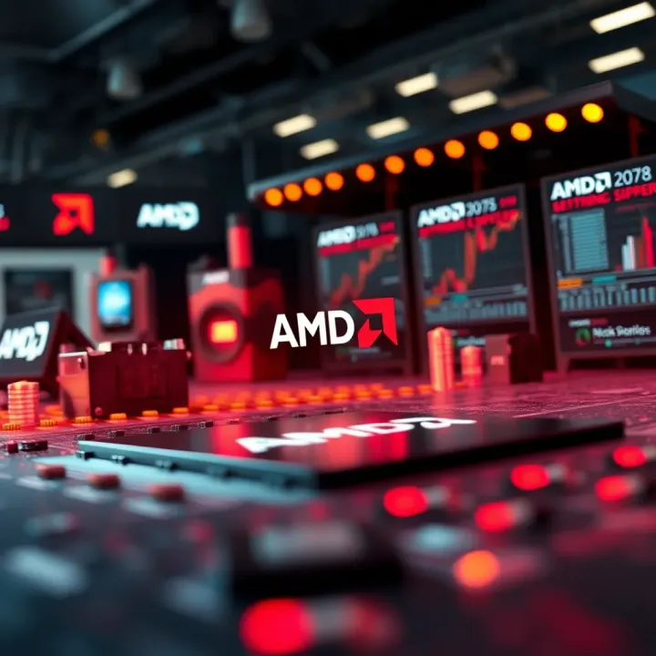 Visual representation of AMD's product lineup and market position in the semiconductor sector