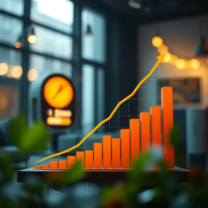 Graph illustrating Reliance Industries' projected growth trends and market expansion strategies