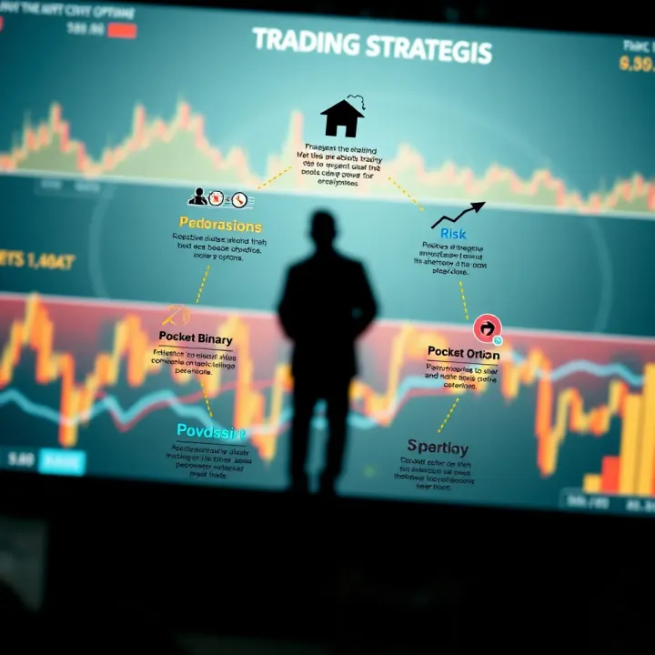 Conceptual diagram illustrating effective trading strategies and risk management for binary options on Pocket Option