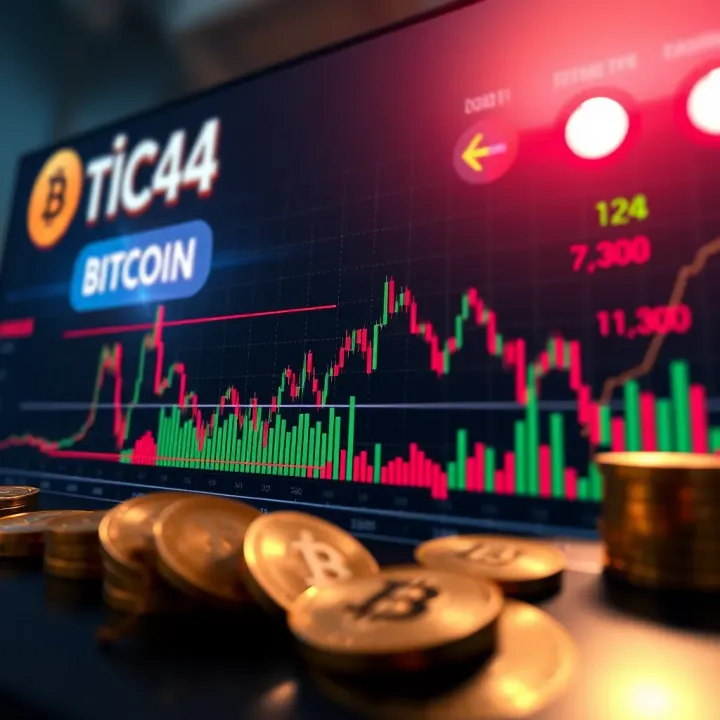 Graph showing Bitcoin price fluctuations with indicators of market trends and regulatory impacts