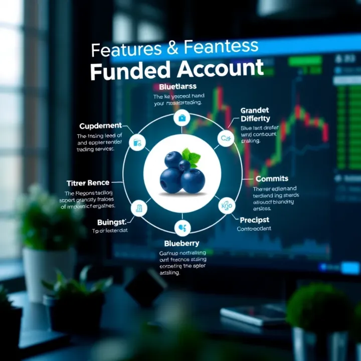 Key Features and Benefits of Blueberry Funded Account Diagram illustrating the features and benefits of a Blueberry funded account with Blueberry Markets