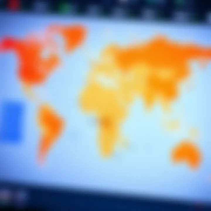 World map highlighting major forex trading sessions overlapping with India's timezone