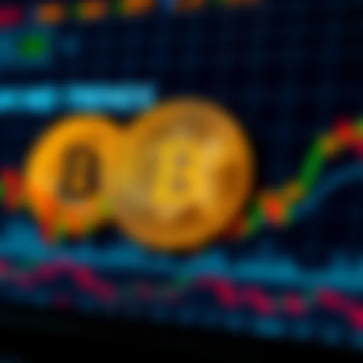 Graph showing Bitcoin price fluctuations over recent weeks with trend lines and market indicators