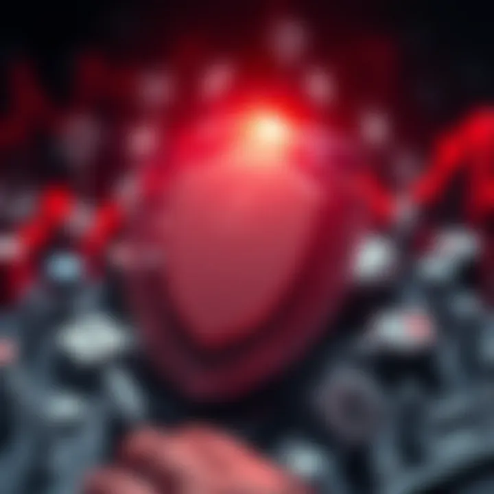 Illustration of regulatory shield protecting a smartphone surrounded by icons representing investment security and compliance