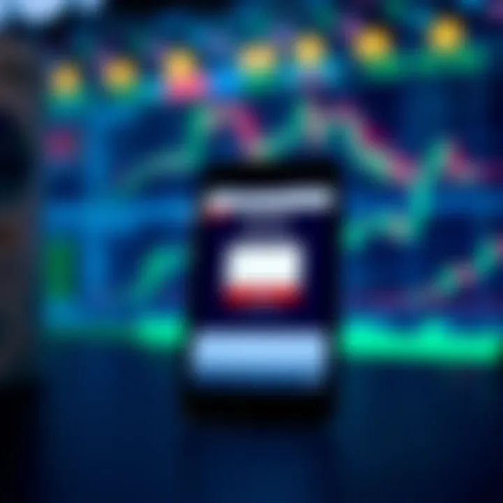 Mobile device displaying Exness WebTerminal with user-friendly navigation and secure login features