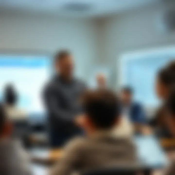 Ramzi Musallam engaging with a classroom of attentive students using interactive teaching tools