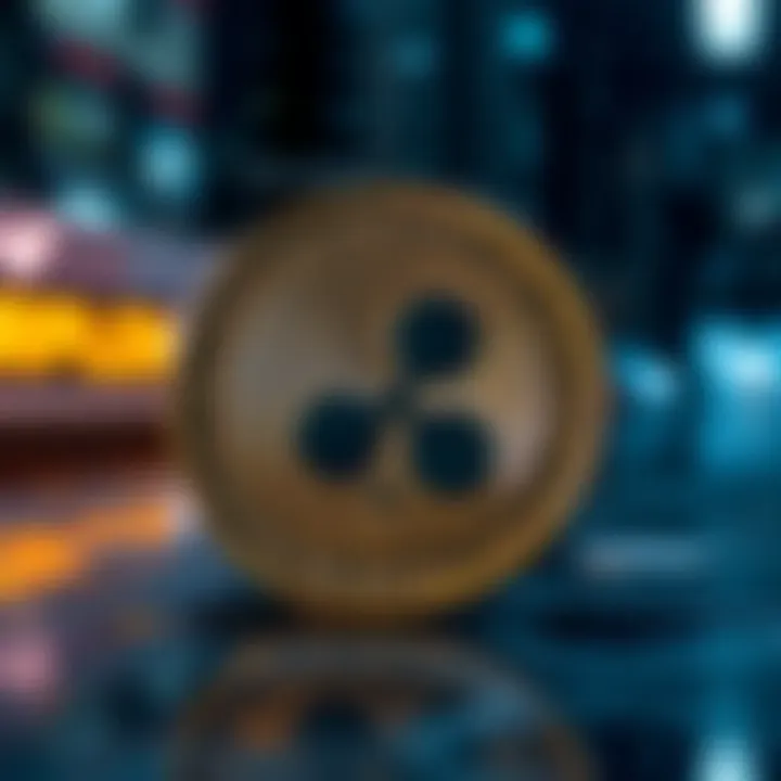 Illustration of factors influencing Ripple's market value, including technology, regulations, and market demand