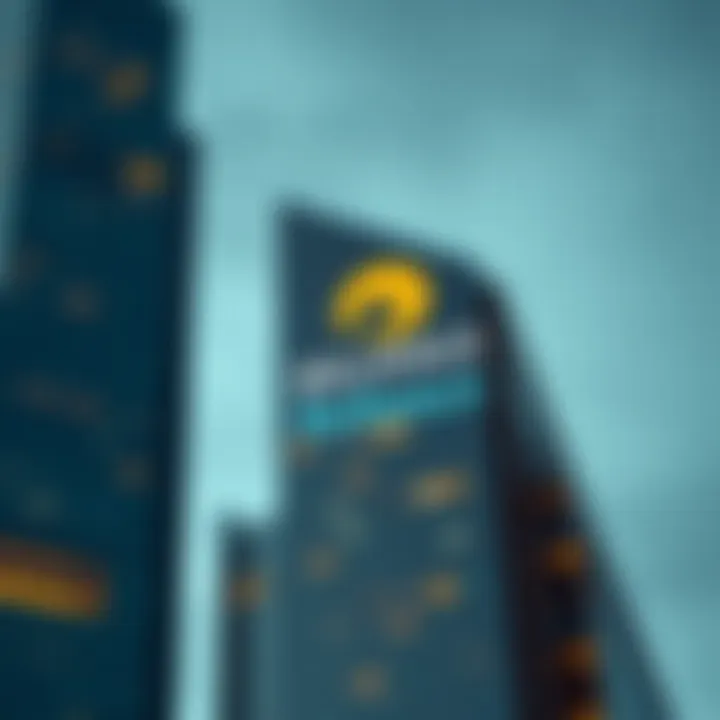 Modern skyscraper with Reliance Industries logo symbolizing corporate growth and economic impact