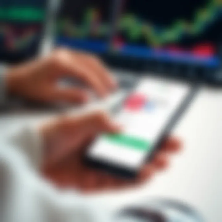 Downloading Quotex app on a smartphone showing app store page