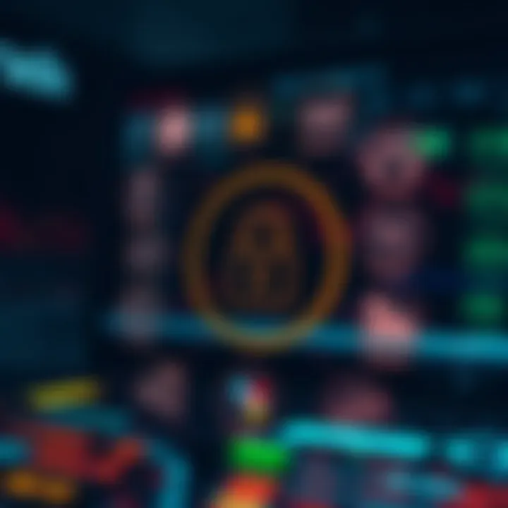 Illustration of digital trading platform features and security icons