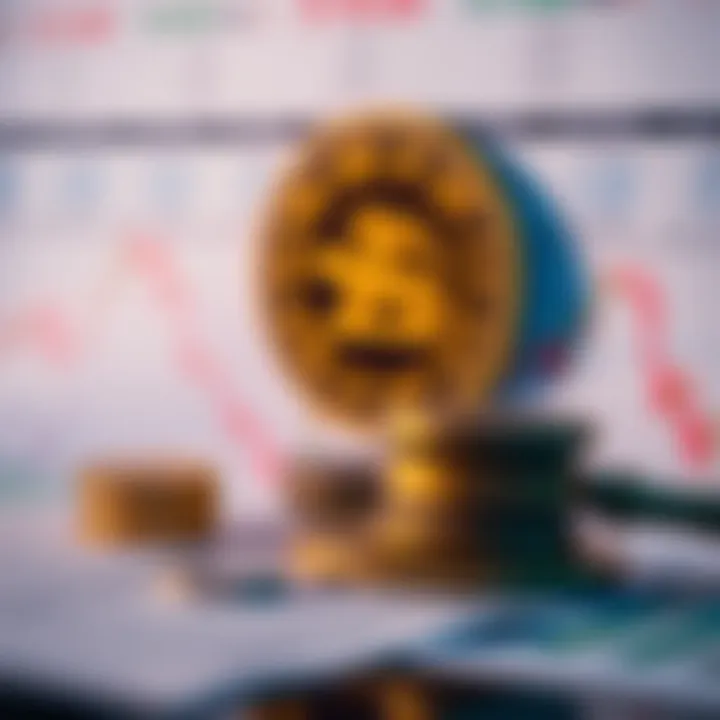 Graph depicting forex market trends alongside RBI emblem and legal documents