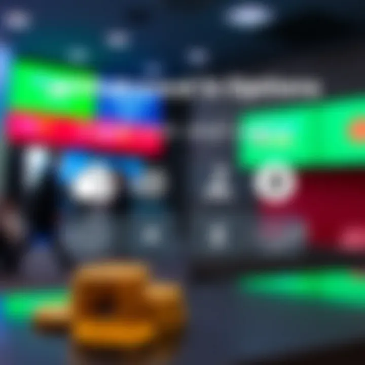 Graphic showing digital wallet and currency exchange icons symbolizing withdrawal options and limits