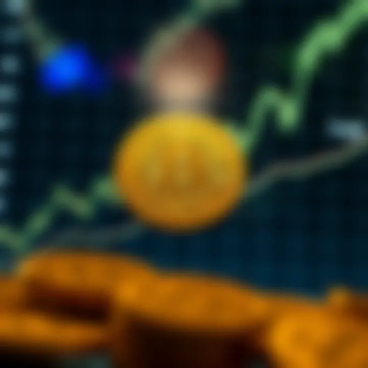 Graph depicting fluctuating market trends and potential future growth of Pepe Coin in the cryptocurrency market