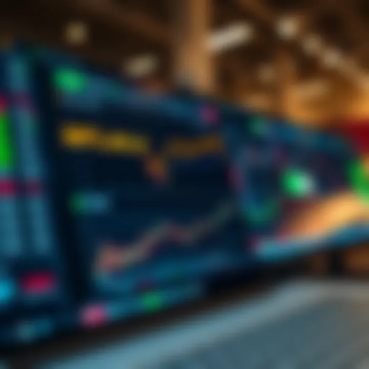 Dashboard view of an online trading platform showing various financial charts and trading options