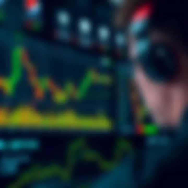 Overview of trading platform interface with charts and data