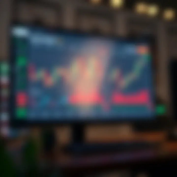 Dashboard interface displaying trading charts and market analysis tools on QX Broker platform