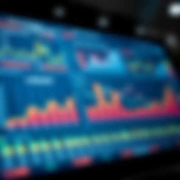 Financial data charts and business metrics illustrating corporate health