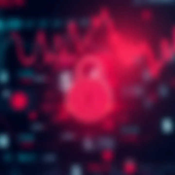 Secure digital transaction concept showing currency symbols and a lock symbolizing compliance and safety in forex trading