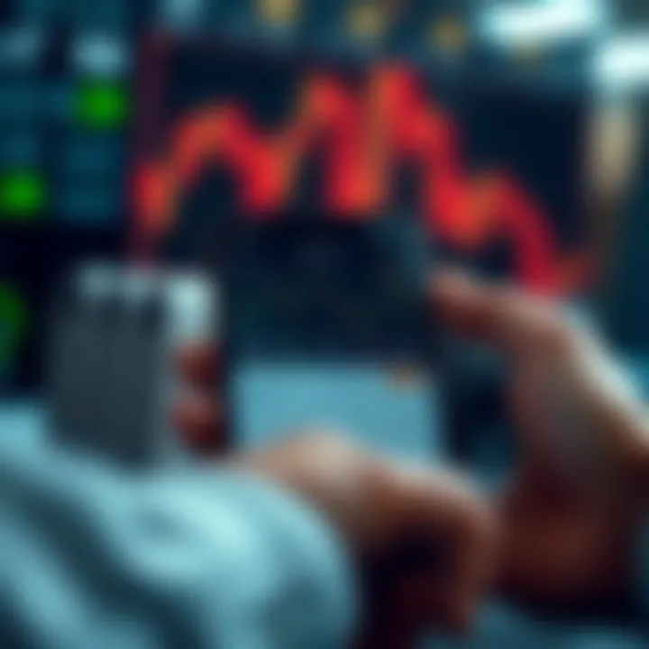 Mobile device displaying fixed time trading app interface with charts and options