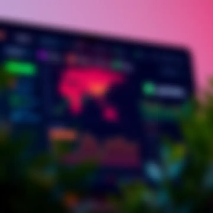 Dashboard interface showing Qutoex trading features and analytics