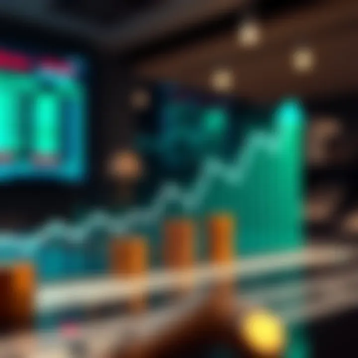 Graph showing upward trend representing successful investment growth