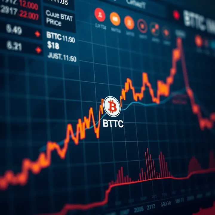 Graph showing the upward and downward trends in BTTC cryptocurrency price over time