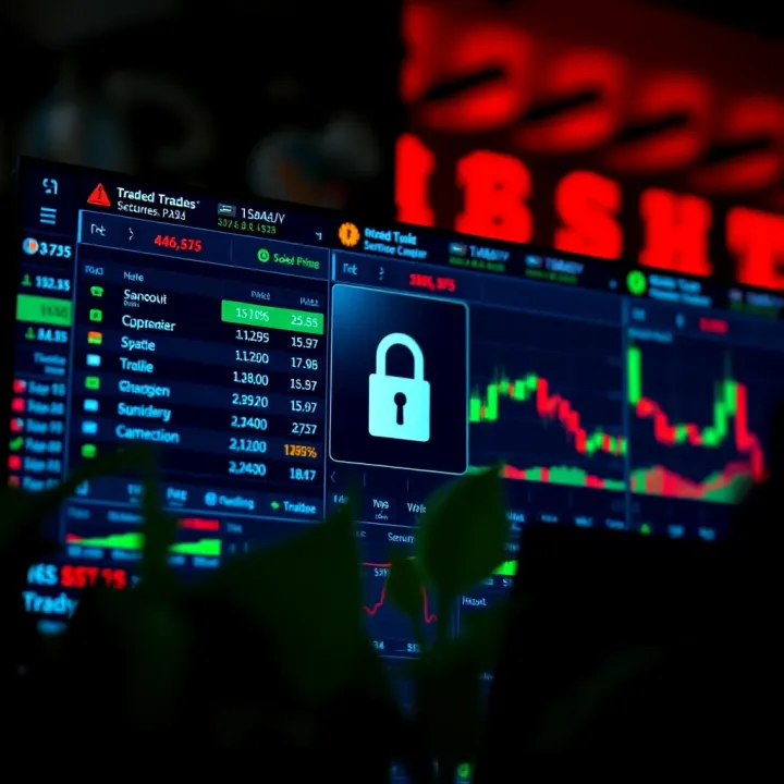 Secure trading interface highlighting encryption and security measures for safe investments