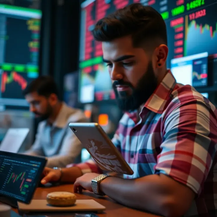 Illustration of risk management and trading strategies tailored for Indian market on Quotex