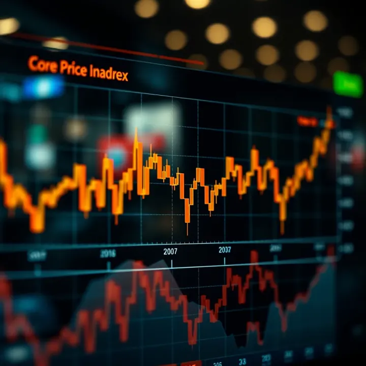 Graph illustrating the fluctuations and trends in core price index over time
