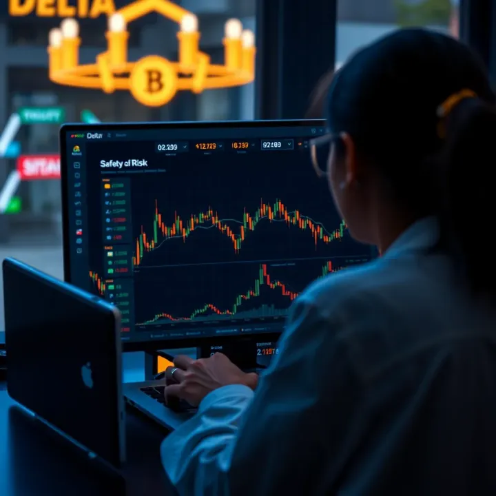Depiction of a secure digital platform highlighting safety and risk factors for Indian users trading crypto derivatives