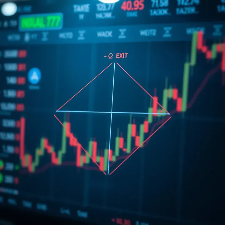 Trading strategy illustration highlighting entry and exit points using diamond pattern in Indian financial market