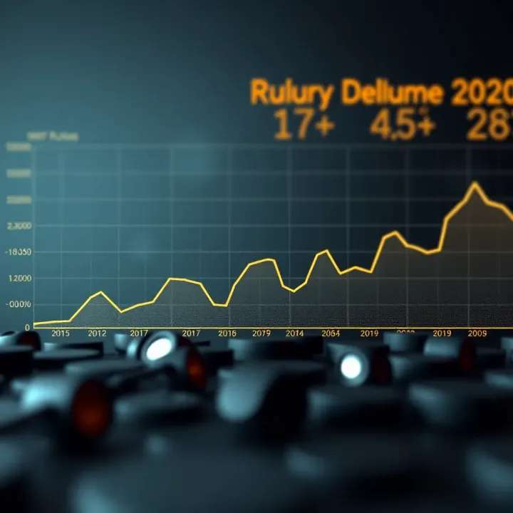 Graph showing the projected value trend of Dogecoin in Indian Rupees over the next decade