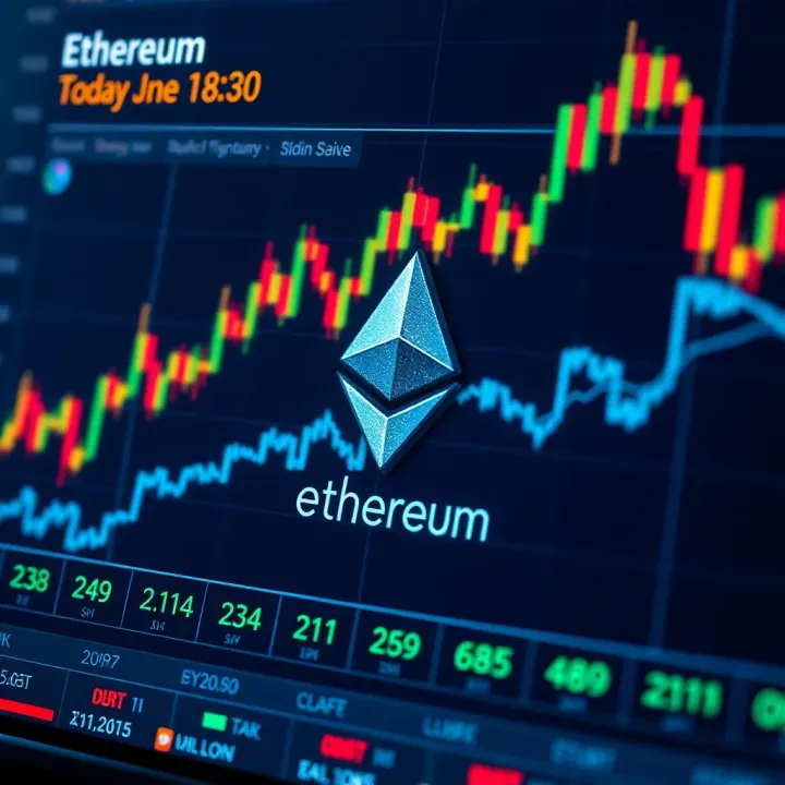Comparison chart of Ethereum with major cryptocurrencies and market volatility indicators