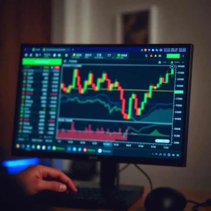 Screenshot of Exness WebTerminal interface showing trading charts and market analysis tools on a desktop screen