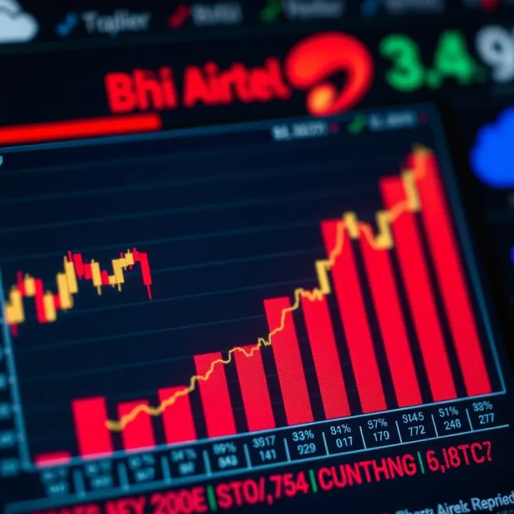 Financial chart illustrating key factors impacting Bharti Airtel's market valuation