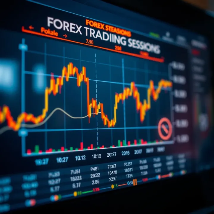 Graph showing market volatility and liquidity variations during different forex trading sessions