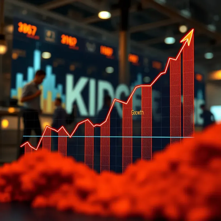 Graph illustrating projected growth trends of Reliance Industries stock influenced by market and economic factors