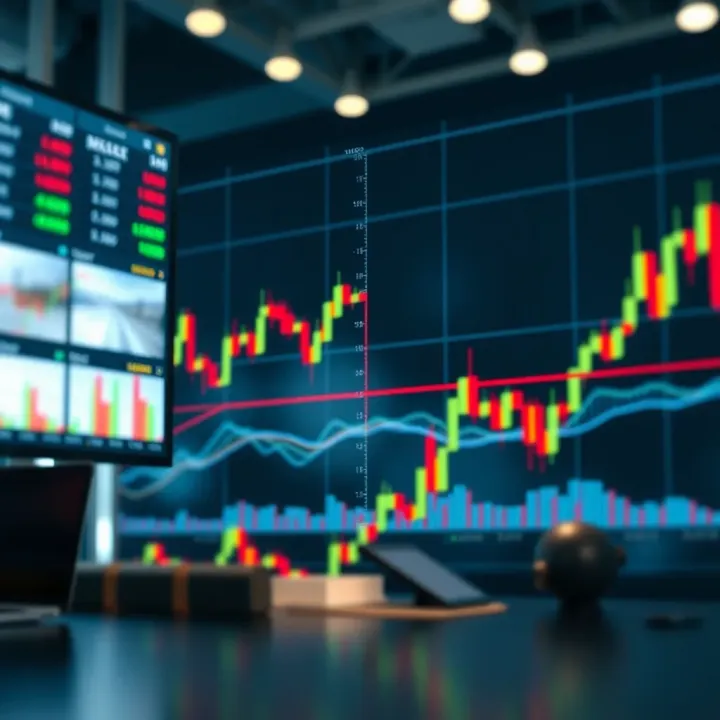 Technical analysis chart with inverted pole and flag pattern annotated for trading insights