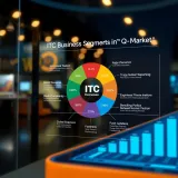 Diagram illustrating ITC's diverse business segments and their contribution to overall revenue and market position