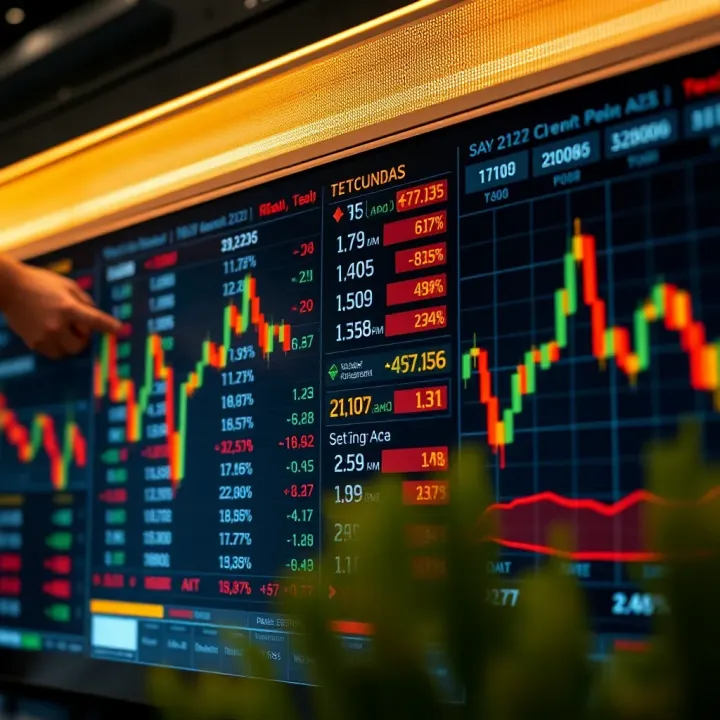 Dashboard displaying major European stock indices contributing to the composite index