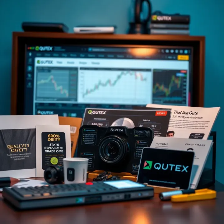 Promotional Resources Available to Quotex Affiliates Collection of promotional materials showcasing tools for online trading affiliates