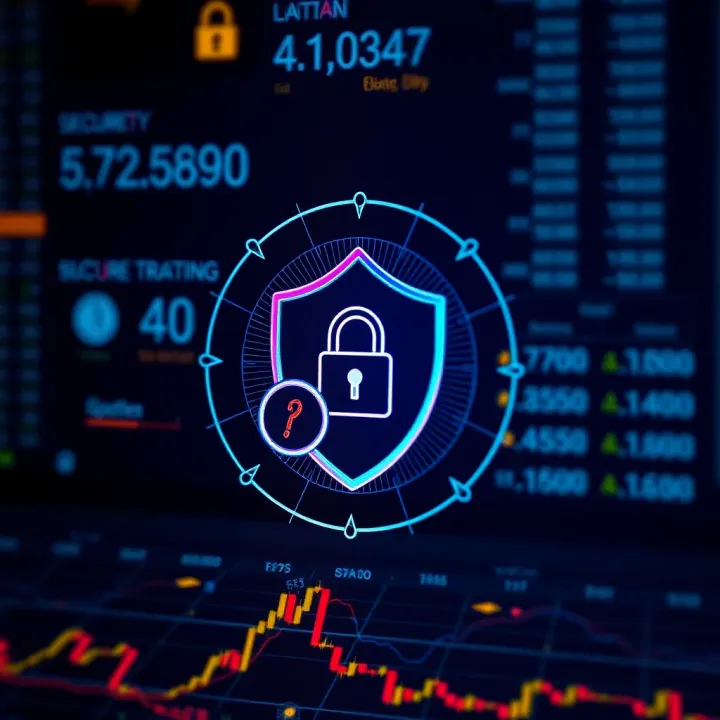 Illustration of secure login with shield icon representing safety measures on the Quotex platform
