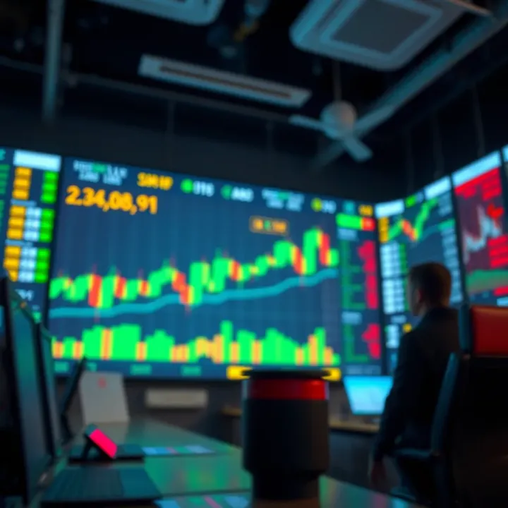 Conceptual illustration of competitive trading environment highlighting benefits and risks