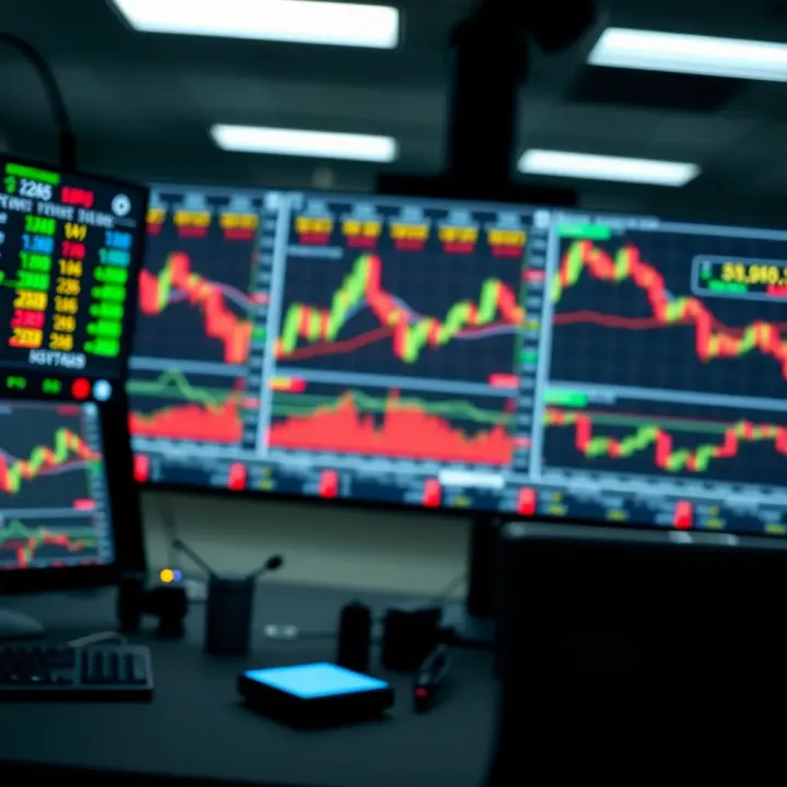 Utilizing Technical Indicators and Managing Risks for Effective Trading Technical indicators and risk management tools displayed on a trading dashboard