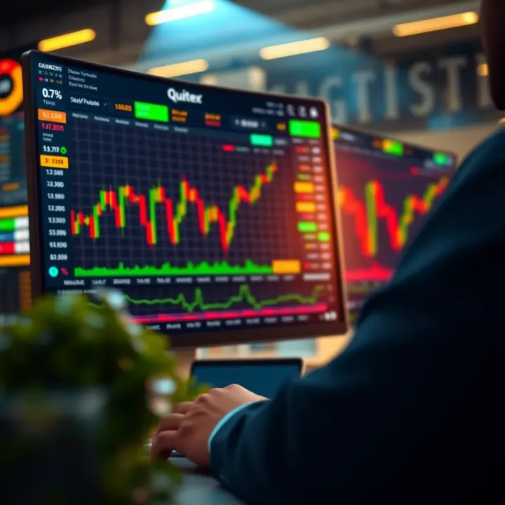 Quotex Trading Platform Interface Overview Overview of Quotex trading platform interface showcasing market charts and trading options
