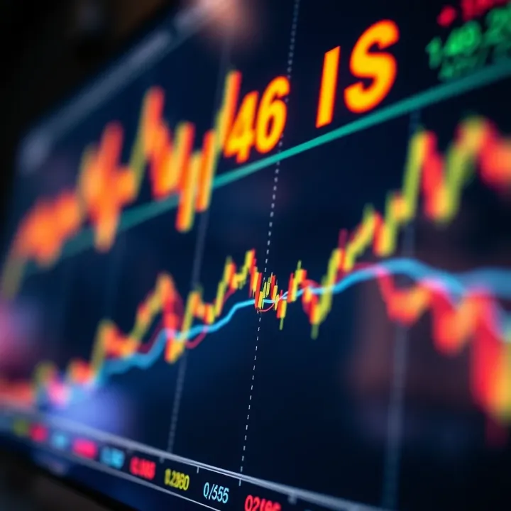 Real-Time Trading Signals and Market Trend Analysis Graph showing real-time trading signals with upward and downward market trends