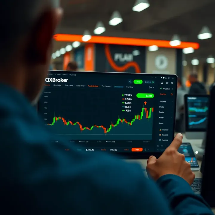 Navigating QXBroker Platform Features Post-Login Dashboard view showcasing QXBroker platform features after successful login