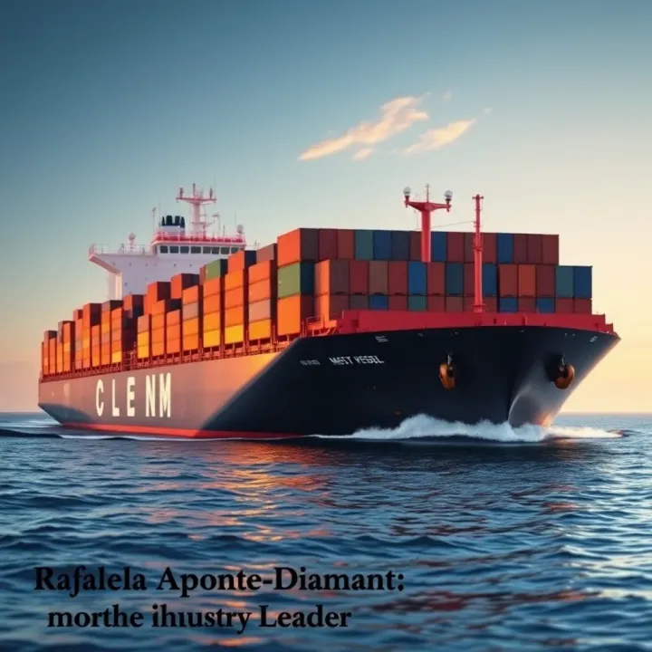 Global Shipping Vessel Representing Maritime Leadership A modern container ship sailing across the ocean symbolizing global shipping industry impact
